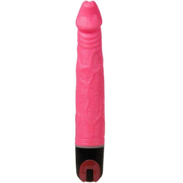 Vibratore Dildo Venato Multispeed Rosa in TPR per Estasi Intense